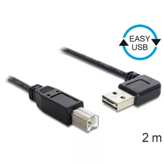   Delock EASY-USB 2.0 -A apa hajlított > USB 2.0-B apa kábel, 2 m (83375)