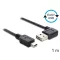 Delock EASY-USB 2.0 -A apa hajlított > USB 2.0 mini apa kábel, 1 m (83378)