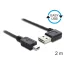 Delock EASY-USB 2.0 -A apa hajlított > USB 2.0 mini apa kábel, 2 m (83379)