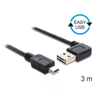   Delock EASY-USB 2.0 -A apa hajlított > USB 2.0 mini apa kábel, 3 m (83380)