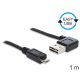 Delock EASY-USB 2.0 -A apa hajlított > USB 2.0 micro-B apa kábel, 1 m (83382)