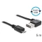 Delock EASY-USB 2.0 -A apa hajlított > USB 2.0 micro-B apa kábel, 5 m (83385)