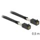 Delock Mini SAS HD x 4 SFF 8643 apa > Mini SAS HD x 4 SFF 8643 apa kábel, 0,5 m (83386)