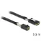 Delock Mini SAS HD x 4 SFF 8643 apa > Mini SAS x 4 36 Pin SFF 8087 apa kábel, 0,5 m (83388)