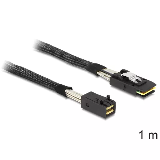 Delock Mini SAS HD x 4 SFF 8643 apa > Mini SAS x 4 36 Pin SFF 8087 apa kábel, 1 m (83389)
