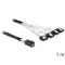 Delock Mini SAS HD x 4 SFF 8643 apa > 4 x SATA 7 Pin anya kábel, 1 m (83393)