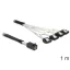 Delock Mini SAS HD x 4 SFF 8643 apa > 4 x SATA 7 Pin anya kábel, 1 m (83393)