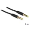 Delock sztereó kábel 3.5 mm 4 pin csatlakozó > csatlakozó, 5 m, fekete (83438)