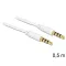 Delock sztereó kábel 3.5 mm 4 pin csatlakozó > csatlakozó, 0,5 m, fehér (83439)