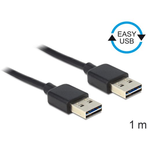 Delock EASY-USB 2.0-A apa > apa kábel, 1 m (83460)