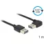 Delock EASY-USB 2.0-A apa > apa kábel, 90 -ban forgatott, 1 m (83464)