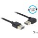 Delock EASY-USB 2.0-A apa > apa kábel, 90 -ban forgatott, 3 m