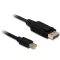 Delock Kábel mini Displayport dugó > Displayport dugó 5 m, fekete (83479)