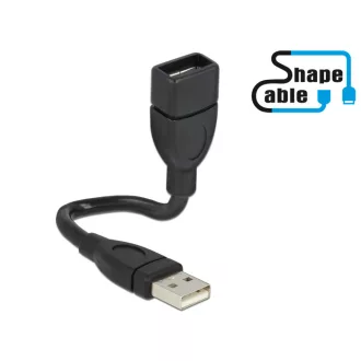   Delock kábel USB 2.0 A apa > A anya ShapeCable 0,15 m (83497)