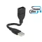 Delock kábel USB 2.0 A apa > A anya ShapeCable 0,15 m (83497)