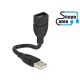 Delock kábel USB 2.0 A apa > A anya ShapeCable 0,15 m