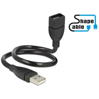   Delock kábel USB 2.0 A apa > A anya ShapeCable 0,35 m (83498)