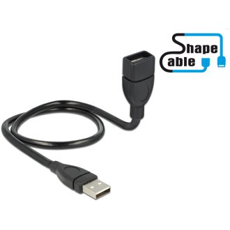   Delock kábel USB 2.0 A apa > A anya ShapeCable 0,5 m (83499)