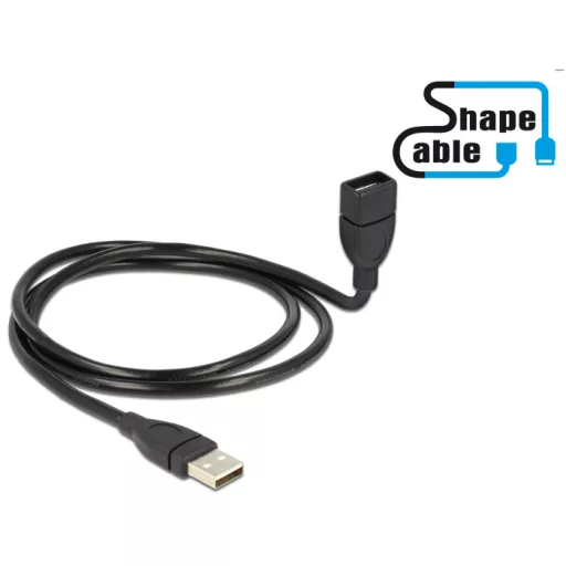 Delock kábel USB 2.0 A apa > A anya ShapeCable 1 m (83500)
