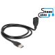 Delock kábel USB 2.0 A apa > A anya ShapeCable 1 m