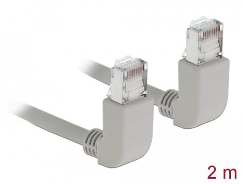 Delock Hálózati kábel RJ45 Cat.6A S/FTP felfelé néző / felfelé néző 2 m