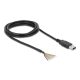 Delock USB 2.0 - Soros UART LVTTL átalakító 6 nyílt vezetékkel és 3,3 V kimeneti feszültséggel 1,8 m (83527)