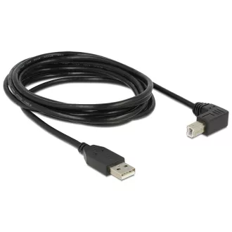   Delock USB2.0 kábel USB A dugó - USB B 90 dugó csatlakozókkal, 3m (83529)