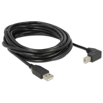   Delock USB2.0 kábel USB A dugó - USB B 90 dugó csatlakozókkal, 5m (83530)
