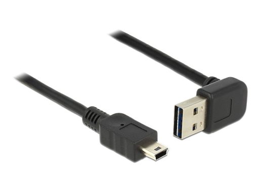 Delock Kábel EASY-USB 2.0-s A típusú csatlakozódugó, ívelt felfelé / lefelé > USB 2.0-s Mini-B-típus (83543)