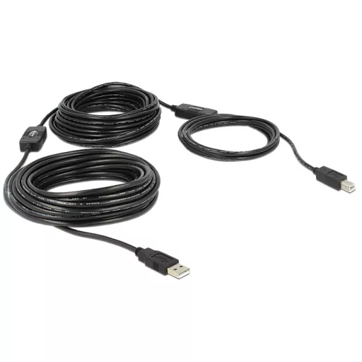 Delock Kábel USB 2.0 A típusú dugó > USB 2.0 B típusú dugó 20 m (83557)