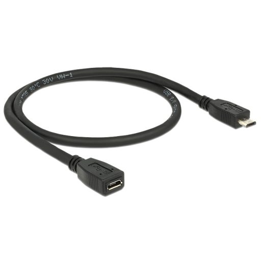 Delock Bővítőkábel USB 2.0-s, Micro-B típusú csatlakozódugóval > USB 2.0-s, Micro-B típusú csatlakoz (83567)