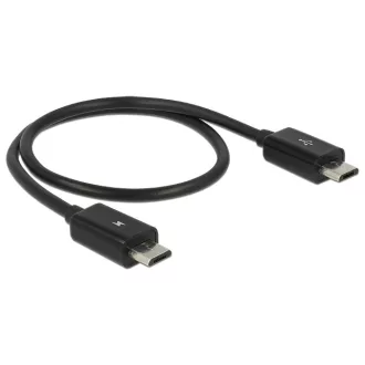   Delock Tápfeszültség-megosztó kábel Micro USB-B dugó > Micro USB-B dugó OTG (83570)