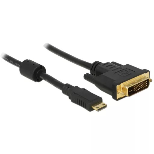 Delock HDMI-kábel Mini-C-csatlakozódugóval > DVI 24+1 csatlakozódugó 1 m (83582)