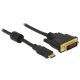 Delock HDMI-kábel Mini-C-csatlakozódugóval > DVI 24+1 csatlakozódugó 1 m (83582)