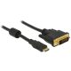 Delock HDMI-kábel Mini-C-csatlakozódugóval > DVI 24+1 csatlakozódugó 3 m