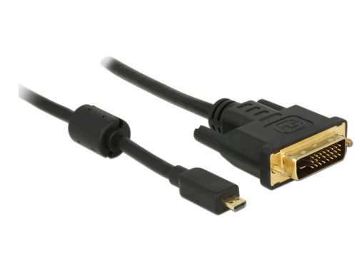 Delock HDMI-kábel Micro-D-csatlakozódugóval > DVI 24+1 csatlakozódugó 1 m (83585)