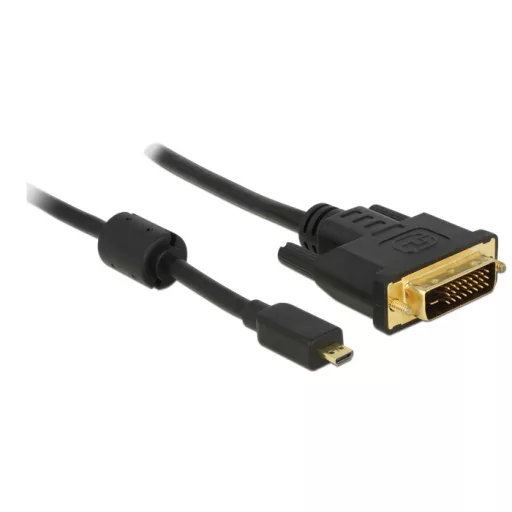 Delock HDMI-kábel Micro-D-csatlakozódugóval > DVI 24+1 csatlakozódugó 2 m (83586)
