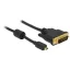 Delock HDMI-kábel Micro-D-csatlakozódugóval > DVI 24+1 csatlakozódugó 2 m (83586)