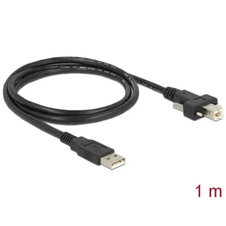   Delock Kábel USB 2.0 A típusú dugó > USB 2.0 B típusú dugó csavarokkal ellátott 1 m (83594)