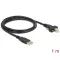 Delock Kábel USB 2.0 A típusú dugó > USB 2.0 B típusú dugó csavarokkal ellátott 1 m (83594)