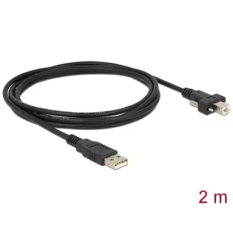   Delock Kábel USB 2.0 A típusú dugó > USB 2.0 B típusú dugó csavarokkal ellátott 2 m (83595)