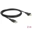 Delock Kábel USB 2.0 A típusú dugó > USB 2.0 B típusú dugó csavarokkal ellátott 2 m (83595)