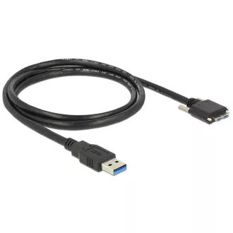   Delock Kábel USB 3.0 A típusú dugó > USB 3.0 Micro-B típusú dugó csavarokkal ellátott 1 m (83597)