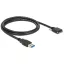 Delock Kábel USB 3.0 A típusú dugó > USB 3.0 Micro-B típusú dugó csavarokkal ellátott 1 m (83597)