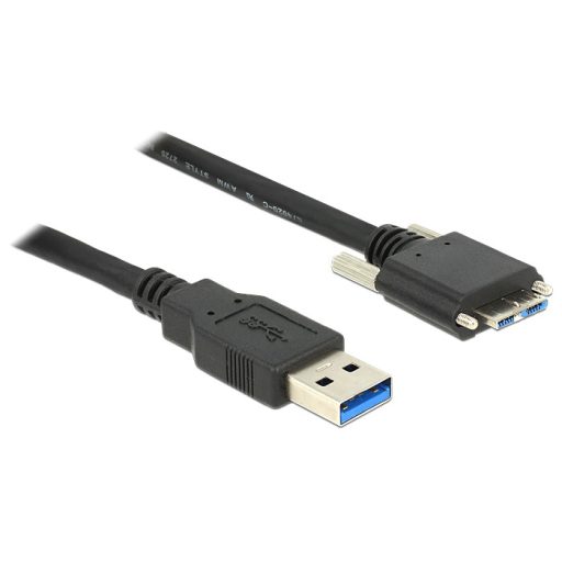 Delock Kábel USB 3.0 A típusú dugó > USB 3.0 Micro-B típusú dugó csavarokkal ellátott 3 m (83599)