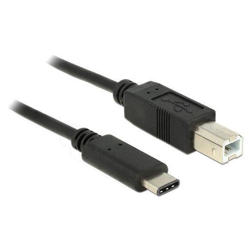 Delock Kábel USB Type-C 2.0 dugó > USB 2.0 B típusú dugó 1 m fekete (83601)