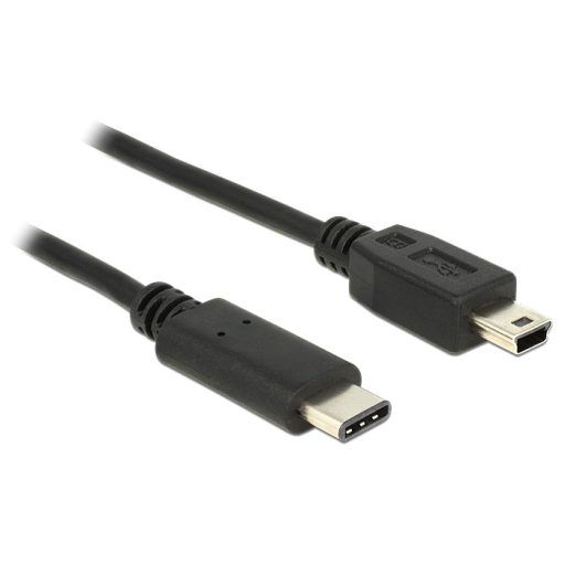 Delock Kábel USB Type-C 2.0 dugó > USB 2.0 Mini-B típusú dugó 1 m fekete (83603)