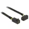 Delock Kábel Mini SAS HD SFF-8643 > Mini SAS HD SFF-8643, ívelt, 0,5 m (83621)
