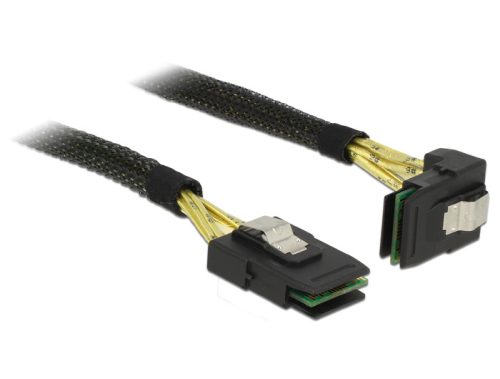 Delock Kábel Mini SAS SFF-8087 > Mini SAS SFF-8087, ívelt, 0,5 m (83622)