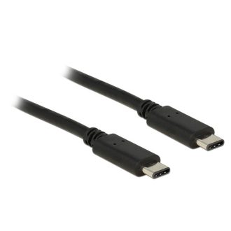   Delock Kábel USB C típus 2.0 dugó > USB C típus 2.0 dugó 1 m fekete (83673)